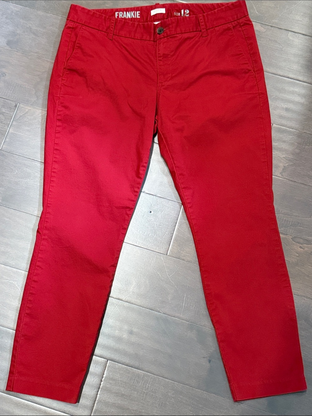 J. Crew Women's Bright Red Skinny Jeans